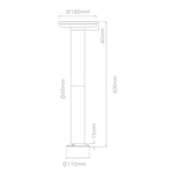 thumbnail of Baliza LED Mac Floor XL Negro 4000K - 12W IP65 60cm de altura para exterior en aluminio - Downlight - Beneito & Faure