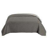 thumbnail of Tagesdecke 170x210 OEKO-TEX - grau hellgrau Microfaser-Bezug wattiert gesteppt Wende-Design XXL Sofa Couch Bett Bettüberwurf