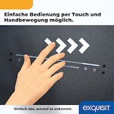 thumbnail of Exquisit Dunstabzugshaube 60cm, Touch-Bedienung, Gestensteuerung, Metallfettfilter, LED-Beleuchtung, Abluft, Umluft, KFD603-120 mattschwarz
