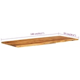 thumbnail of vidaXL Badezimmer-Waschtischplatte Massivholz Akazie 140x52x2,5 cm