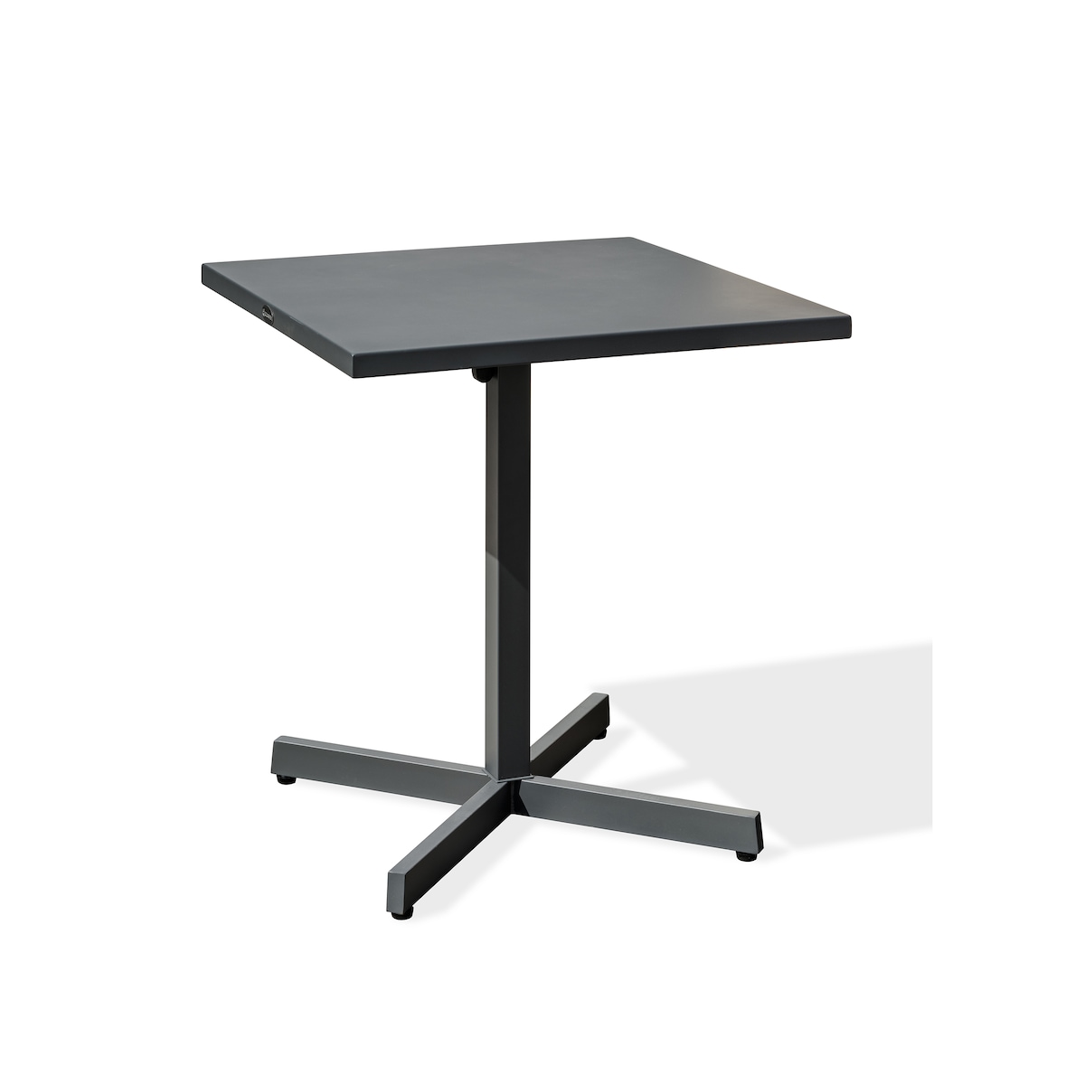 Guéridon de jardin avec plateau pliant en acier gris anthracite - LOUISE