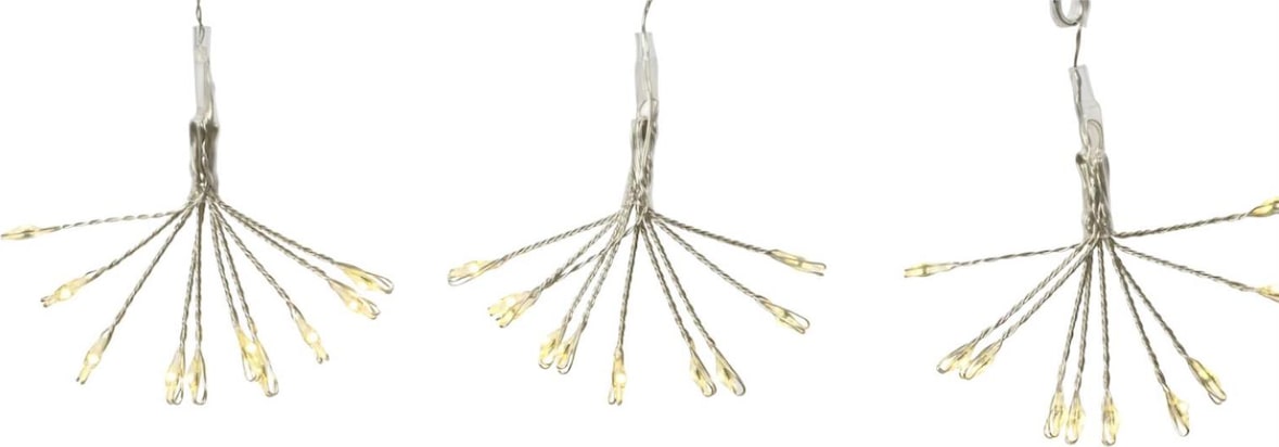 LED Lichterkette Pusteblume Feuerwerk Blume 5 Blüten Deko Girlande L: 1m Timer