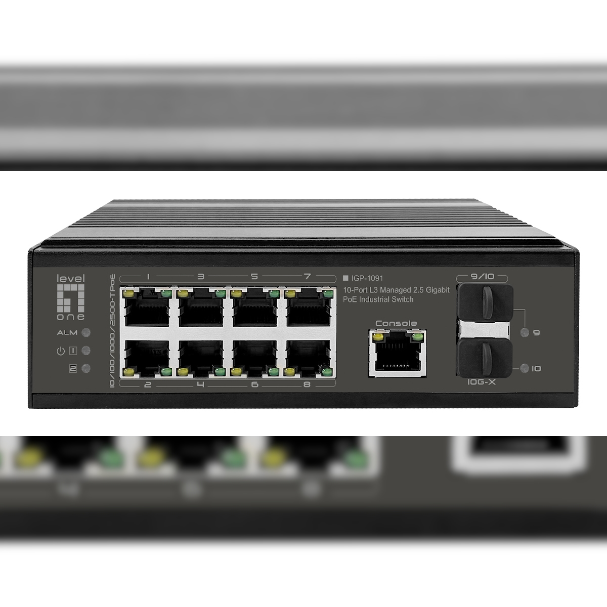 Level One LevelOne Industr.PoE+Switch 8x2.5G PoE/2x1G/10G SFP+Uplinks