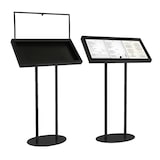 thumbnail of Porte-Menu Restaurant 3 x A4 Portrait Noir Mat sur Pied