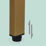 thumbnail of Relaxdays Konsolentisch, HxBxT: 73 x 100 x 30 cm, Metall, Glas, schmale Konsole Flur, Flurtisch mit 3 Ablagen, gold