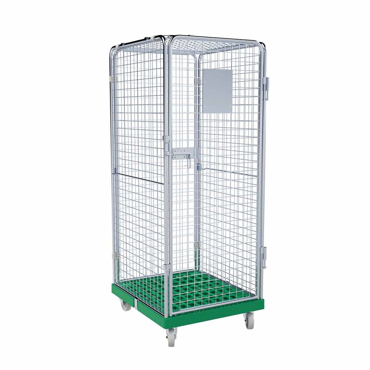 Rollbehälter ADB 1600 KU grün, 724 x 815 mm, 5-seitig, 1 Tür, Cr 3