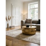 thumbnail of Couchtisch 75x31x75 cm Aluminium Gold Beistelltisch orientalisch rund, Flacher Hammerschlag Sofatisch Metall, Design Wohnzimmertisch modern,