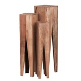 thumbnail of Satztisch FineBuy Massivholz Blumentisch 3er Set Säulentisch Dekosäule Eckig