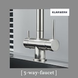 thumbnail of Félix | Grifo extensible de 3 vías premium chromado| Grifo gastro de osmosis de acero inoxidable para cocina - 360 grados | Filtrar 3 conexiones