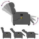 thumbnail of vidaXL Massagestoel in donkergrijze stof