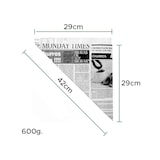 thumbnail of MONOUSO - Papieren voedsel kegel Vetvrij "Times" 42cm 600g (250 stuks)