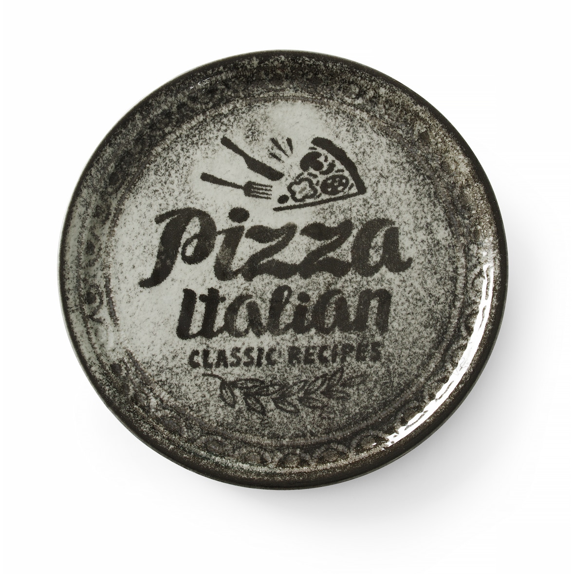Recipe Collectie Pizzabord Zwart, HENDI, Zwart, Ø310mm - Set van 6