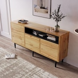 thumbnail of Merax Sideboard im Landhausstil mit Metallfüße, Anrichte aus Holz mit verstellbaren Einlegböden, Kommode, B:160cm