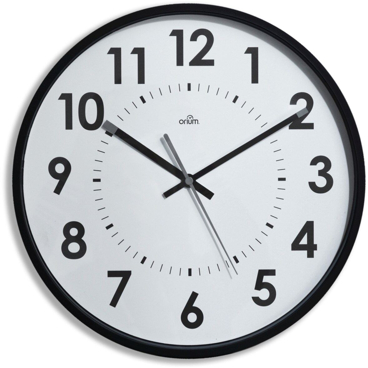 Wanduhr lautlos Durchmesser 30cm schwarz