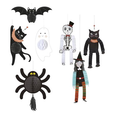 WellHome - Decorazione di Halloween - Set di 7 pezzi da appendere festivi