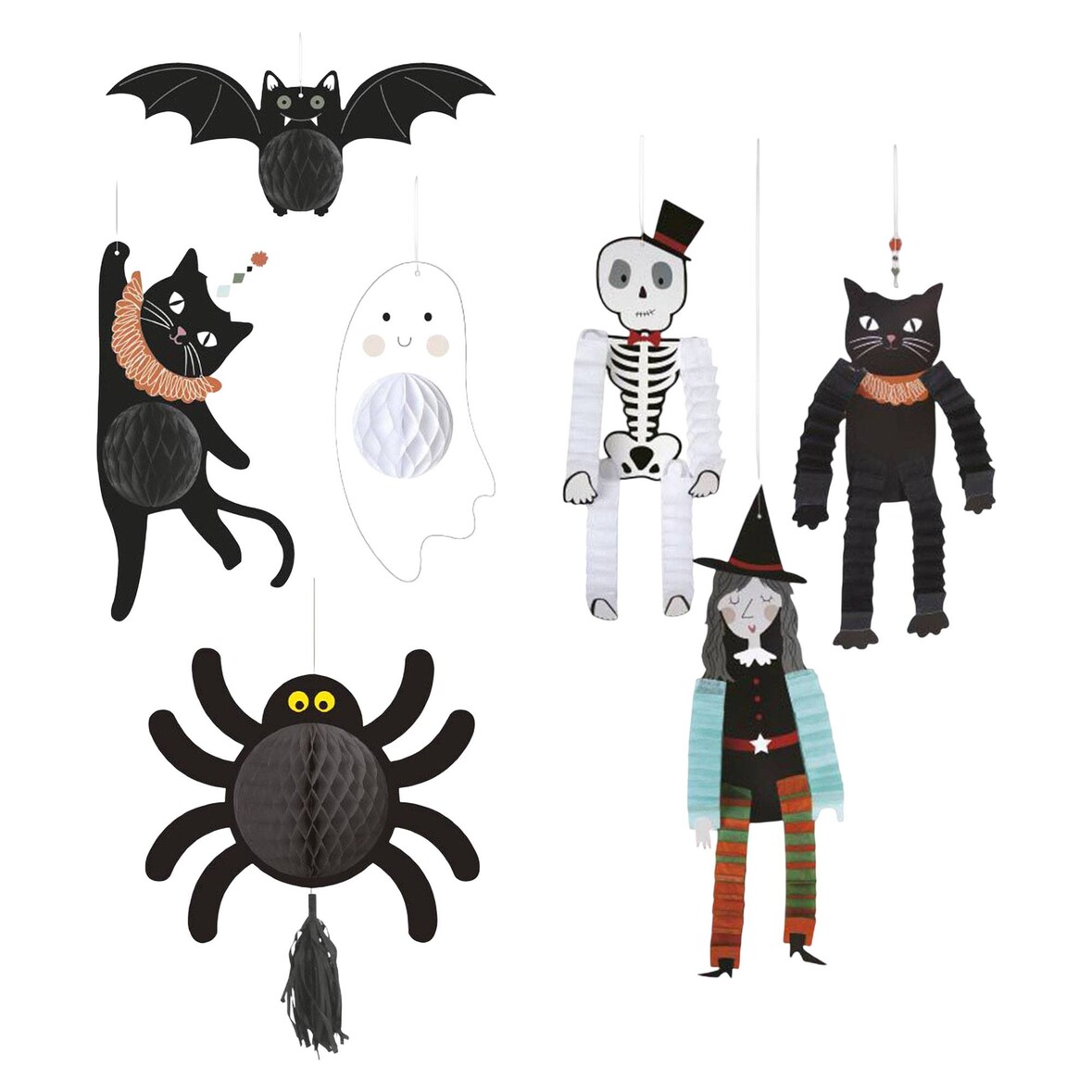 WellHome - Decorazione di Halloween - Set di 7 pezzi da appendere festivi