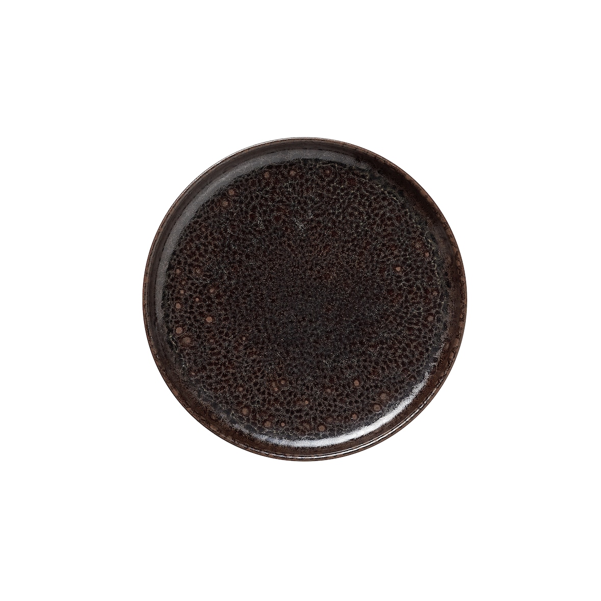 ROCKZZERO® - Teller, flach, Ø 17,5 cm, Set á 6 Stück, metallic brown, Steinzeug