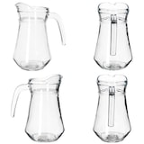 thumbnail of Valentin 2er Set Glaskrug 1,15L Milch-Kanne mit Henkel Wein-Karaffe Limo Saft