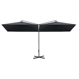 thumbnail of Parasol de jardin double avec mât en acier anthracite 600x300cm Modèle Titan Signature Pro