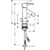 thumbnail of AXOR Starck Einhebel-Waschtischmischer 100 mit Hebelgriff mit Zugstangen-Ablaufgarnitur hansgrohe