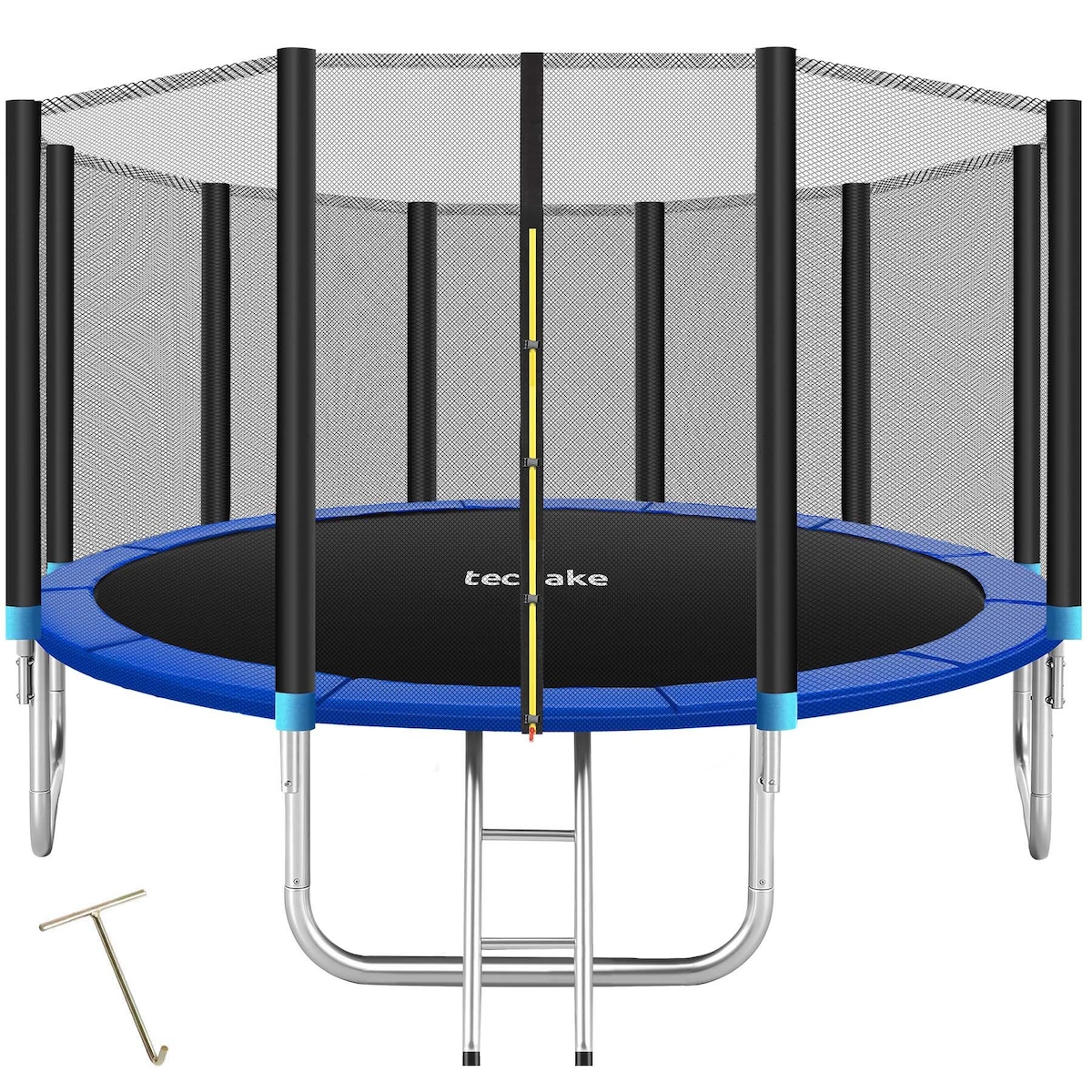 TecTake GmbH tectake Trampolin Garfunky mit Sicherheitsnetz Schwarz/Blau