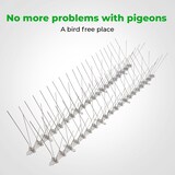 thumbnail of VerminBuster Duivenpinnen 1 meter - Vogelpinnen - Duivenverjager - Vogelverschrikker - Vogelwering - Vogelverjager - Duivenwering - Anti Klim Strip
