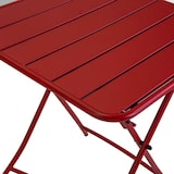 thumbnail of Tavolo metallo rovigo pieghevole rosso cm60x60h72