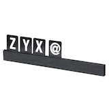 thumbnail of Securit® Set mit 4 Regalen – Schwarz lackiertes Holz – 169 Karten mit Buchstaben, Zahlen und Symbolen