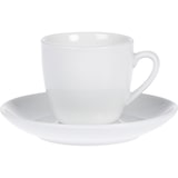 thumbnail of 6 x Espresso-Tasse - Inhalt 0,10 ltr - mit Untertasse - Form BISTRO - UNI WEISS - Henkelform rund, Höhe 5,8 cm