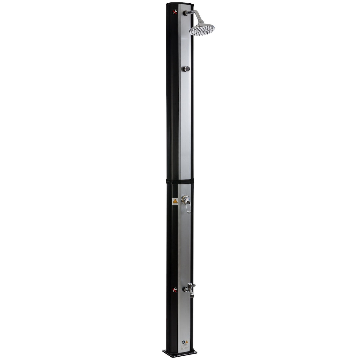 Doccia solare 35 L argento con termometro