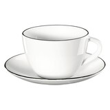 thumbnail of ASA Selection Ligne Noire Kaffeetasse mit Untertasse Warmes Weiß 210 ml