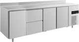 thumbnail of A&S Kühltisch -2 bis +8°C 2330x700x850mm mit 3x Türen und 1x zwei Schubladen u. Aufkantung