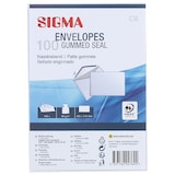 thumbnail of SIGMA V-flap envelop C6, 80g/m2, GS, zonder venster, wit, 100 stuks