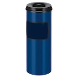thumbnail of PROREGAL Runder Kombiascher mit feuerlöschendem Oberteil | 30 Liter, HxØ 64,2x24,3cm | Blau, Kopfteil Schwarz