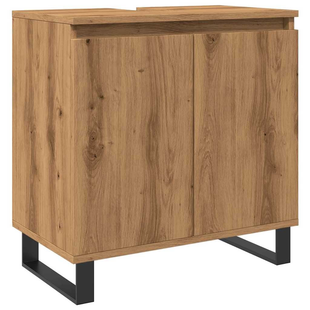 vidaXL Badschrank Artisan-Eiche 58x33x60 cm Holzwerkstoff