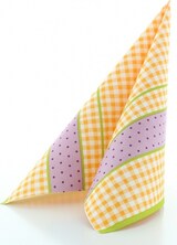 thumbnail of Sovie HORECA Serviette Vichy in curry aus Linclass® Airlaid 40 x 40 cm, 50 Stück - Punkte Karo Struktur
