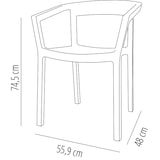thumbnail of Resol PEACH Set 2 Silla Con Brazos Interior, Exterior Chocolate