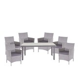 thumbnail of Poly-Rattan-Garnitur Halden, Gartenmöbel Balkon-Set Sitzgarnitur ~ grau, Kissen anthrazit