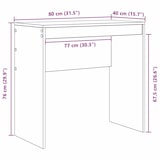 thumbnail of vidaXL Schreibtisch Schwarz Eichen-Optik 80 x 40 x 76 cm