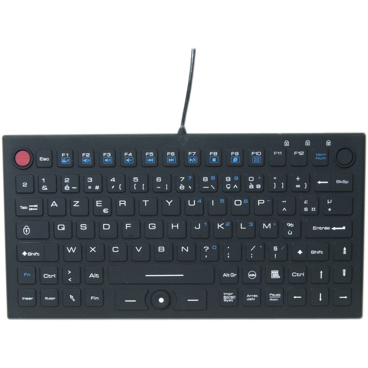 GENERIQUE Clavier /Souris compact en silicone rigide étanche USB noir