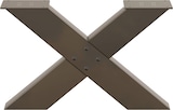 thumbnail of vidaXL Couchtischbeine X-Form 2 Stk. Naturstahl 50x(30-31) cm Stahl