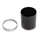 thumbnail of Bolero prullenbak zwart met zilveren rand 10,2L