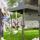 thumbnail of Outsunny Barbecue a Carbone e Gas 3 Bruciatori e Coperchio Nero