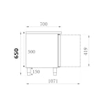 thumbnail of Mostrador Refrigerado | Modelo Bajo | 157L | 2 Puertas (1/1 GN) | +2°C/+8°C | Forzado | 0.34kW | 1360x700x650(h)mm.