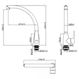thumbnail of Torneira de Cozinha INFINITON CapelACH341 – Aço Inoxidável, Monocomando, Bica Alta 34,3 cm, Rotação 360°, Eco Design