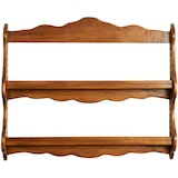 thumbnail of Piattaia Country in legno massello di tiglio finitura noce L84xPR12xH68 cm.