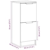 thumbnail of vidaXL Sideboard Altholz-Optik 30x30x70 cm Holzwerkstoff