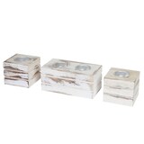thumbnail of 2-1-1 Set waxinelichthouder Leuca, waxinelichthouder, shabby-look vintage ~ wit