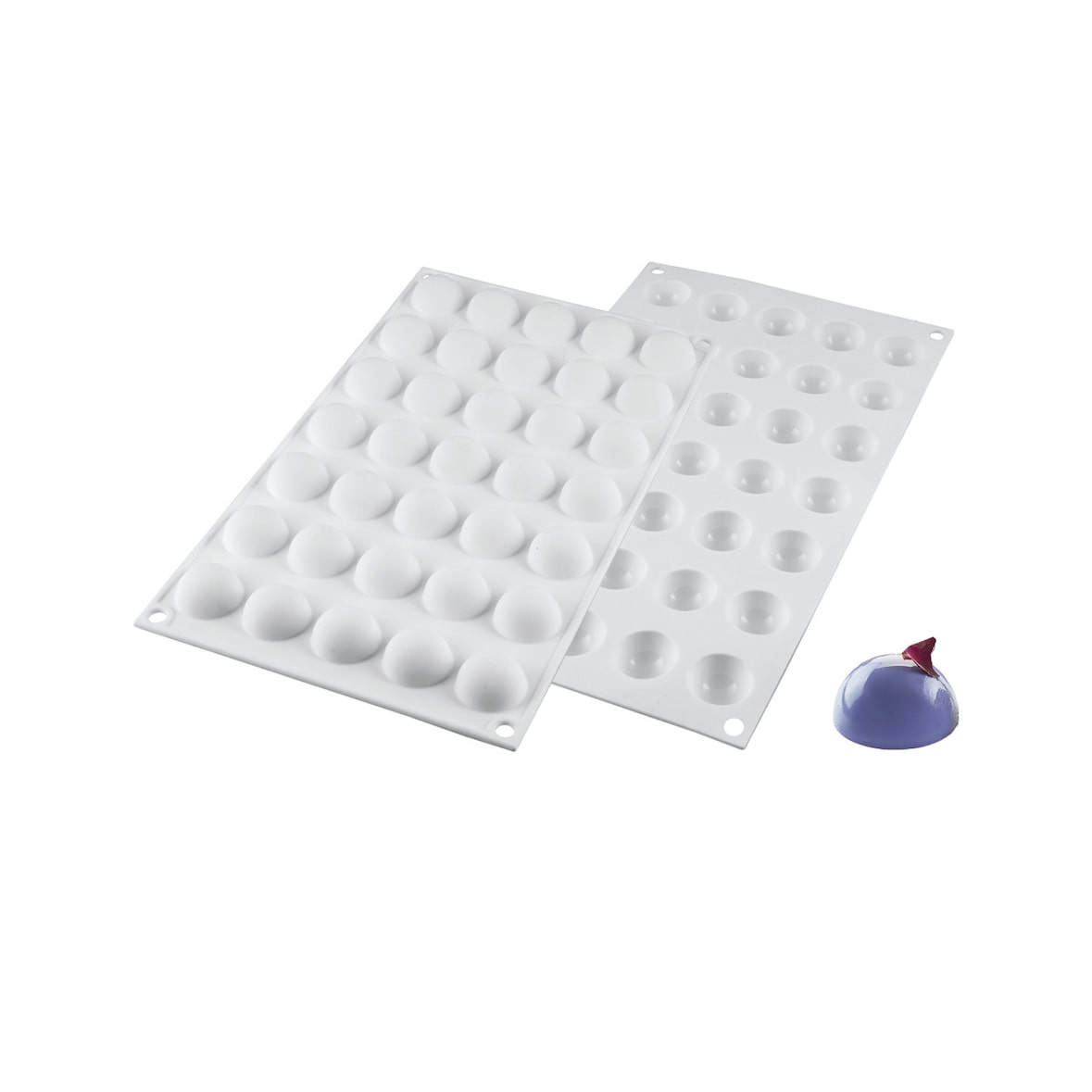Stampo Silicone Microdome Ø Cm 2,6 H 1,4 Antiaderente Cm Tot. 30x17,5 Da Cottura