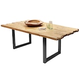 thumbnail of SIT Möbel Esstisch aus Teak 200 cm | Platte 50 mm natur | Kufen-Gestell Metall schwarz | B 200 x T 100 x H 75,5 cm | 15482-11 | Serie TABLES & CO